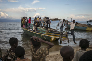 Burundian refugees fleeing political violence arrive in Mboko, Democratic Republic of the Congo, 2015