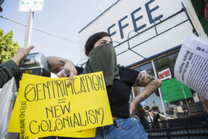 Activists protest gentrification in East LA, 2017