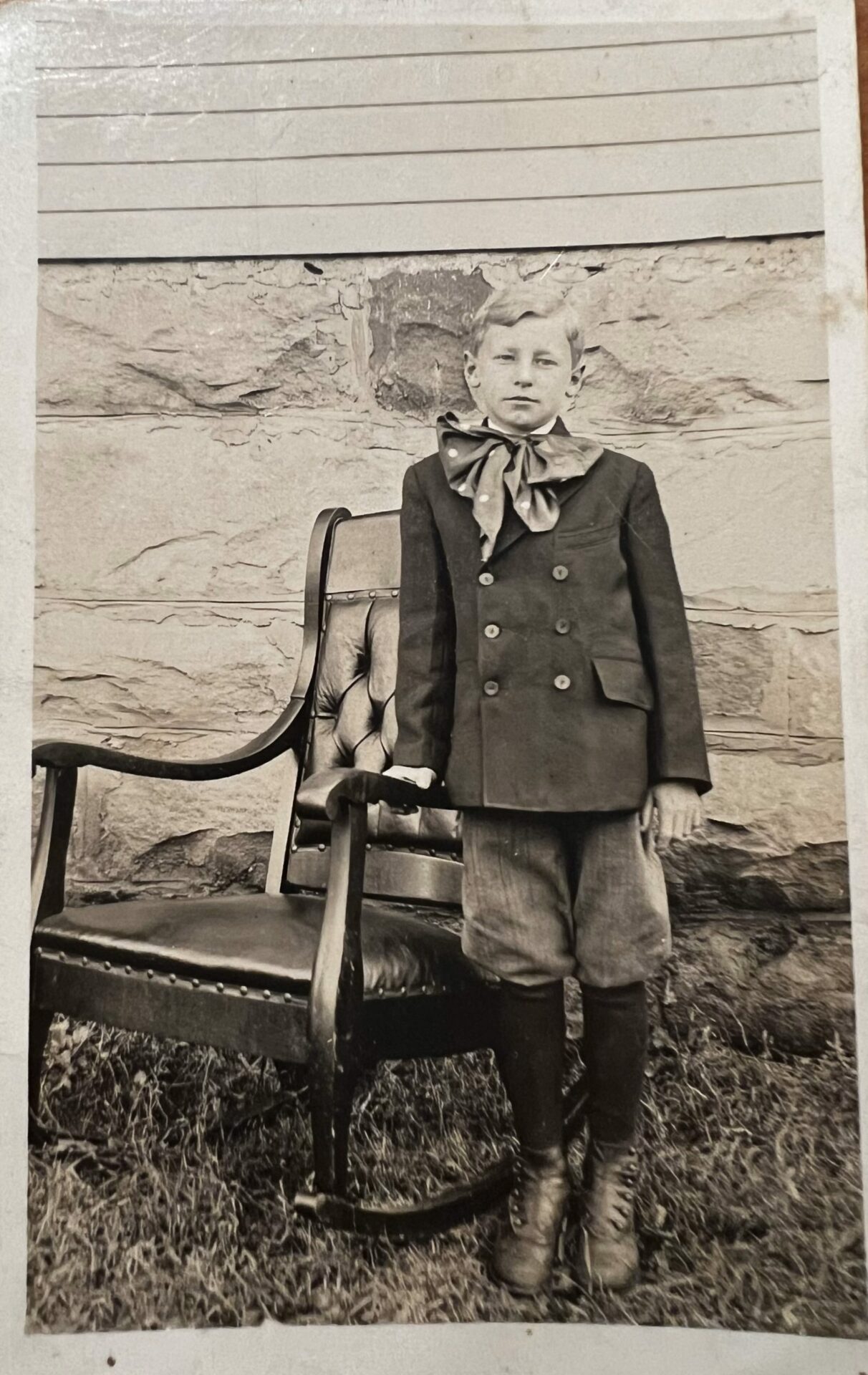 A black and white photograph taken in the early 1900s of William Austin Mearns as a child